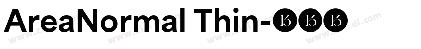 AreaNormal Thin字体转换